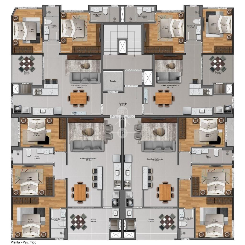 Apartamento em Pedra Branca, Palhoça. 2 quartos, 74m². Imagem 11 de 11