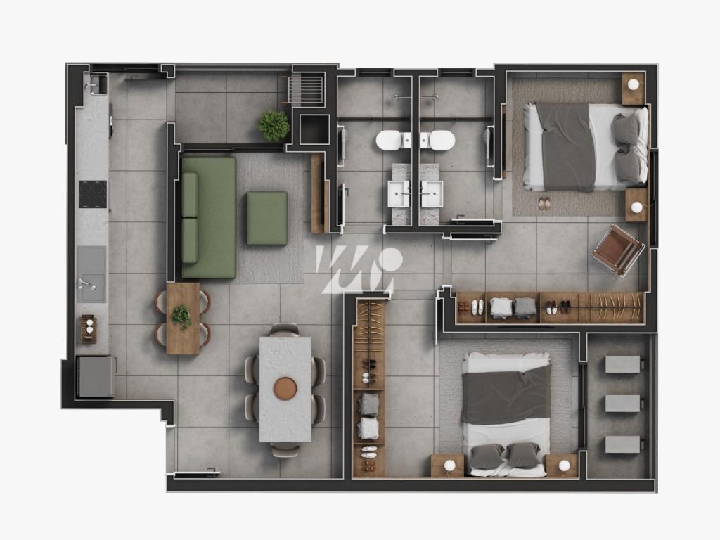 Apartamento em Pagani, Palhoça. 2 quartos, 71m². Imagem 10 de 12