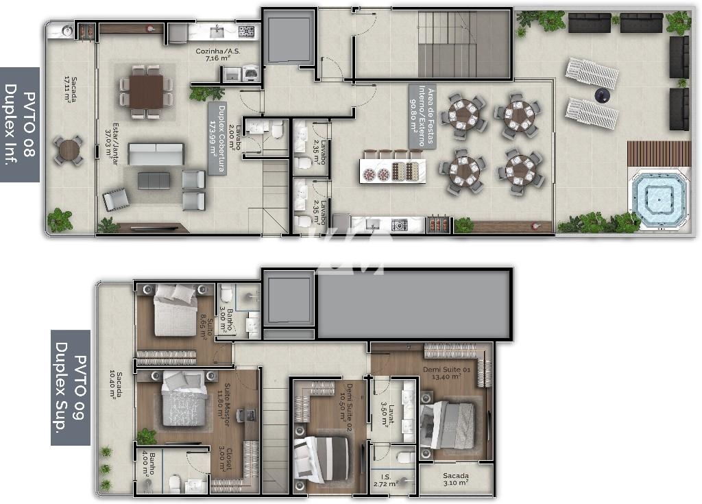 Apartamento em Pedra Branca, Palhoça. 3 quartos, 86m². Imagem 10 de 14