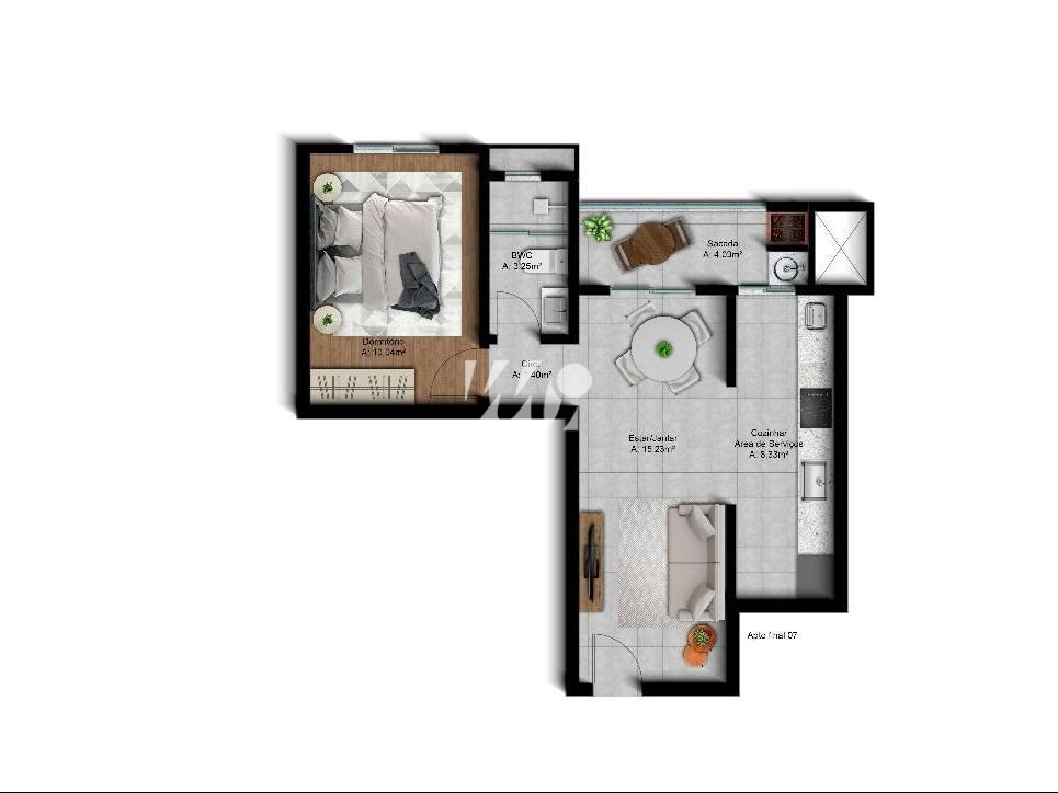 Apartamento em Pedra Branca, Palhoça. 1 quartos, 51m². Imagem 10 de 10