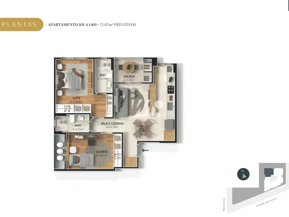 Apartamento em Pagani, Palhoça. 2 quartos, 72m². Imagem 15 de 17