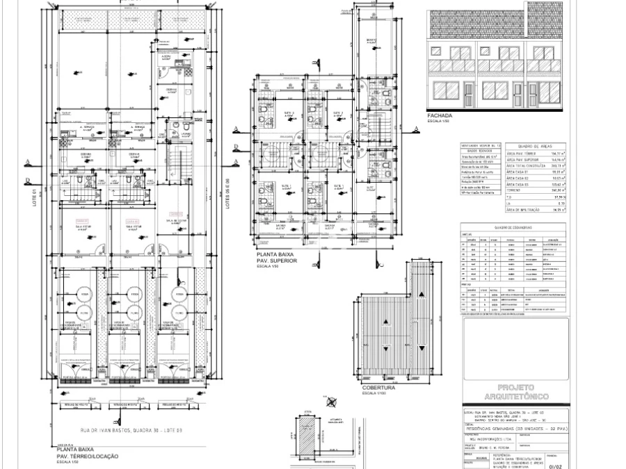 Sobrado Geminado em Sertão do Maruim, São José. 2 quartos, 100m². Imagem 3 de 3