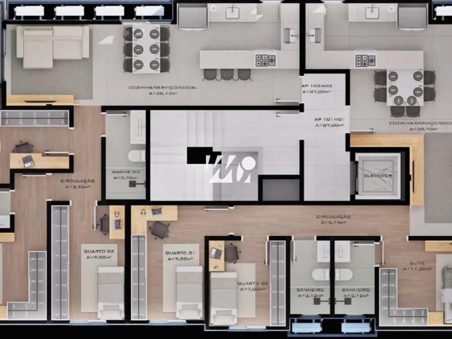 Apartamento em Centro, Palhoça. 3 quartos, 87m². Imagem 18 de 18