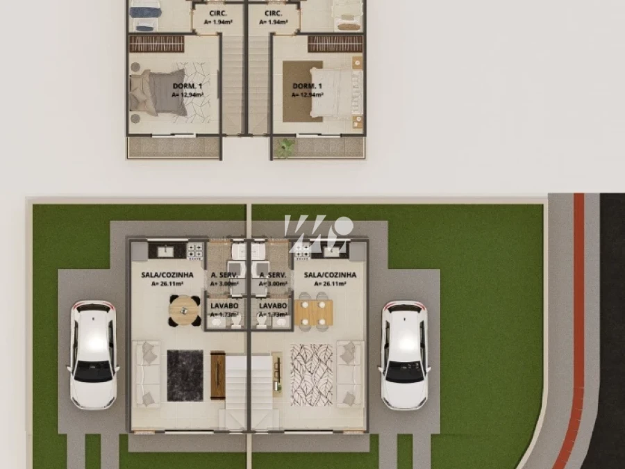 Sobrado Geminado em Bela Vista, Palhoça. 2 quartos, 73m². Imagem 8 de 10