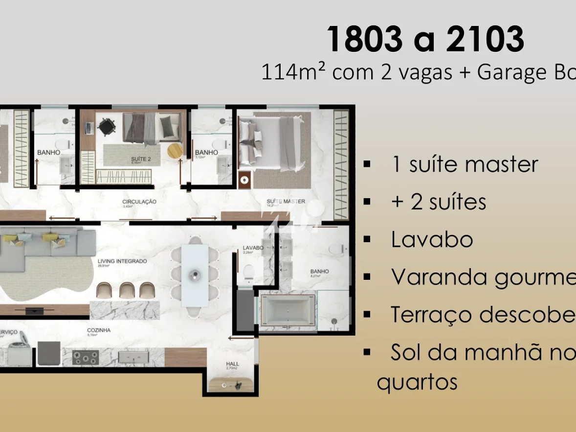 Apartamento em Pedra Branca, Palhoça. 2 quartos, 85m². Imagem 22 de 23