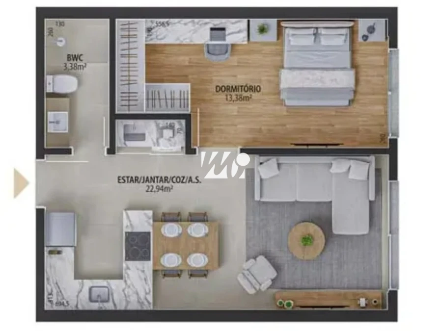 Apartamento em Jardim Atlântico, Florianópolis. 1 quartos, 53m². Imagem 13 de 20