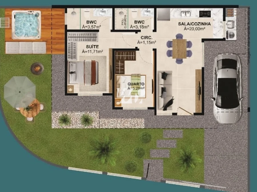 Casa em Forquilhas, São José. 2 quartos, 65m². Imagem 4 de 5