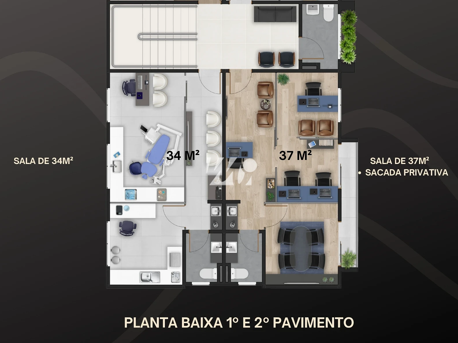 Escritório/Sala em Nova Palhoça, Palhoça. 0 quartos, 34m². Imagem 2 de 4