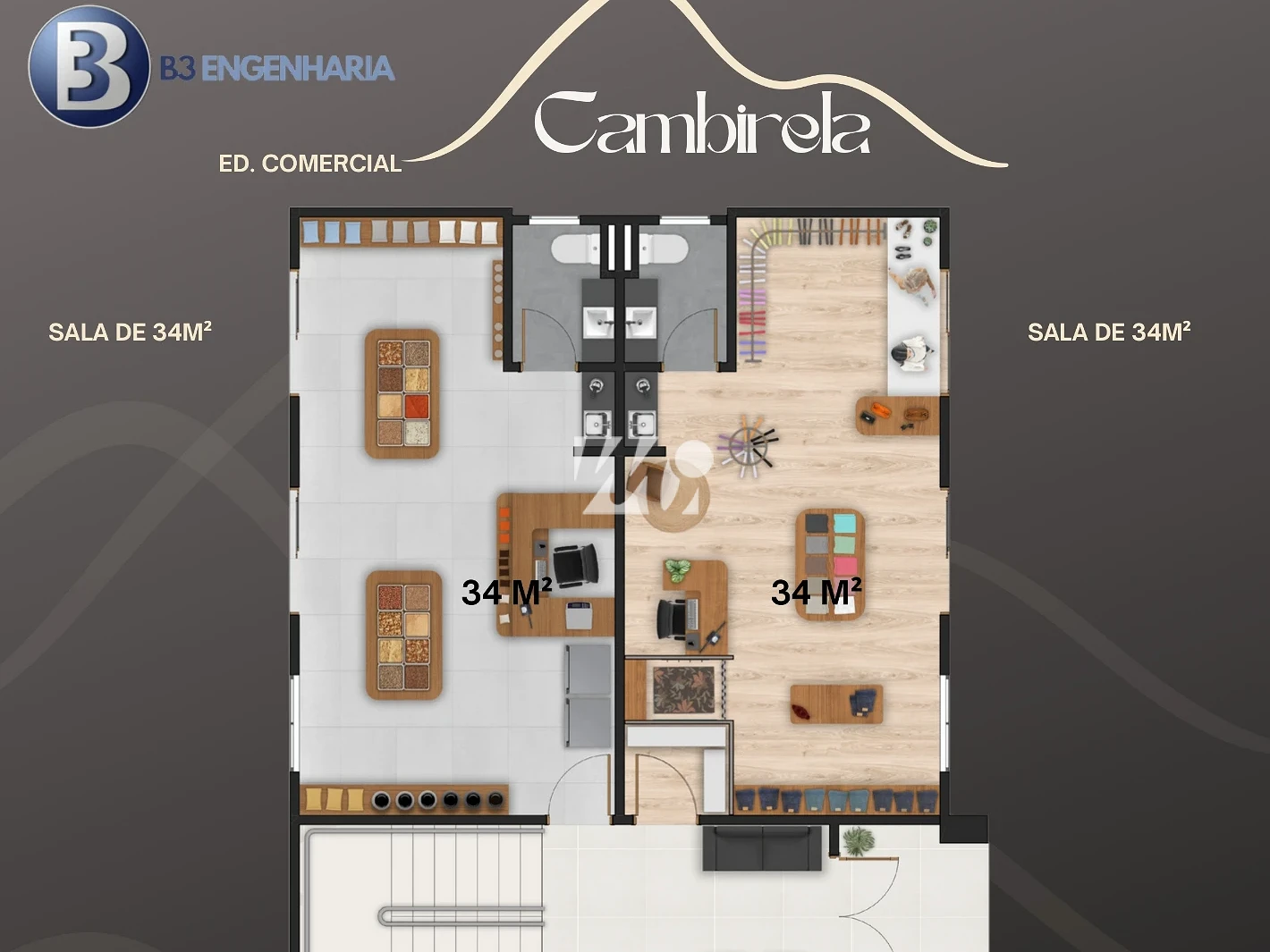 Escritório/Sala em Nova Palhoça, Palhoça. 0 quartos, 34m². Imagem 3 de 4