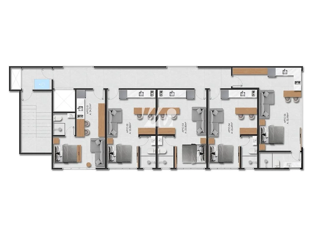 Apartamento em Pagani, Palhoça. 1 quartos, 2431m². Imagem 2 de 3