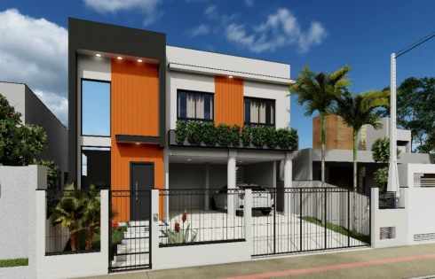 Sobrado Geminado com 3 quartos em Barra do Aririú, Palhoça