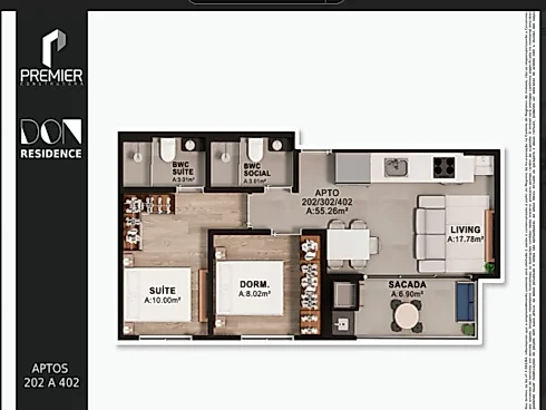 Apartamento em Pinheira, Palhoça