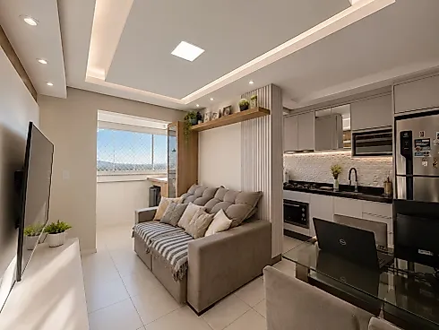 Apartamento 2 Quartos com 1 Suíte e 54m² - Pedra Branca - Apartamento em Pedra Branca, Palhoça - Foto 1