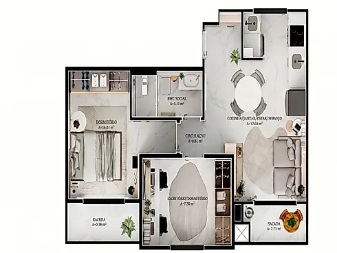 Apartamento 2 Quartos no Residencial Maanaim - Nova Palhoça - Foto 7