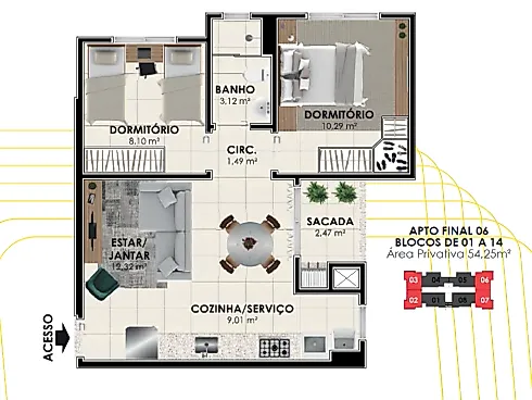 Apartamento 2 Quartos - Pedra Branca - Foto 20
