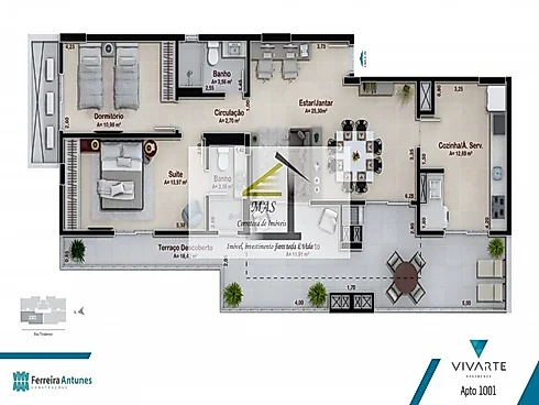 Apartamento em Kobrasol, São José