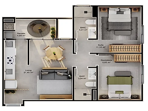 Apartamento em Cacupé, Florianópolis