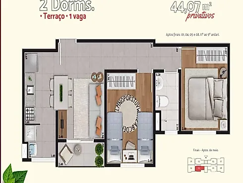 Apartamento 2 Quartos 44m² - Estrada Caucaia do Alto- Vargem Grande - Foto 17