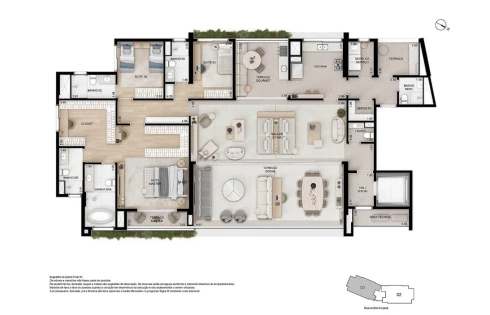 Apartamento -Quartos com 4 Suítes - Brooklin Paulista - Foto 12