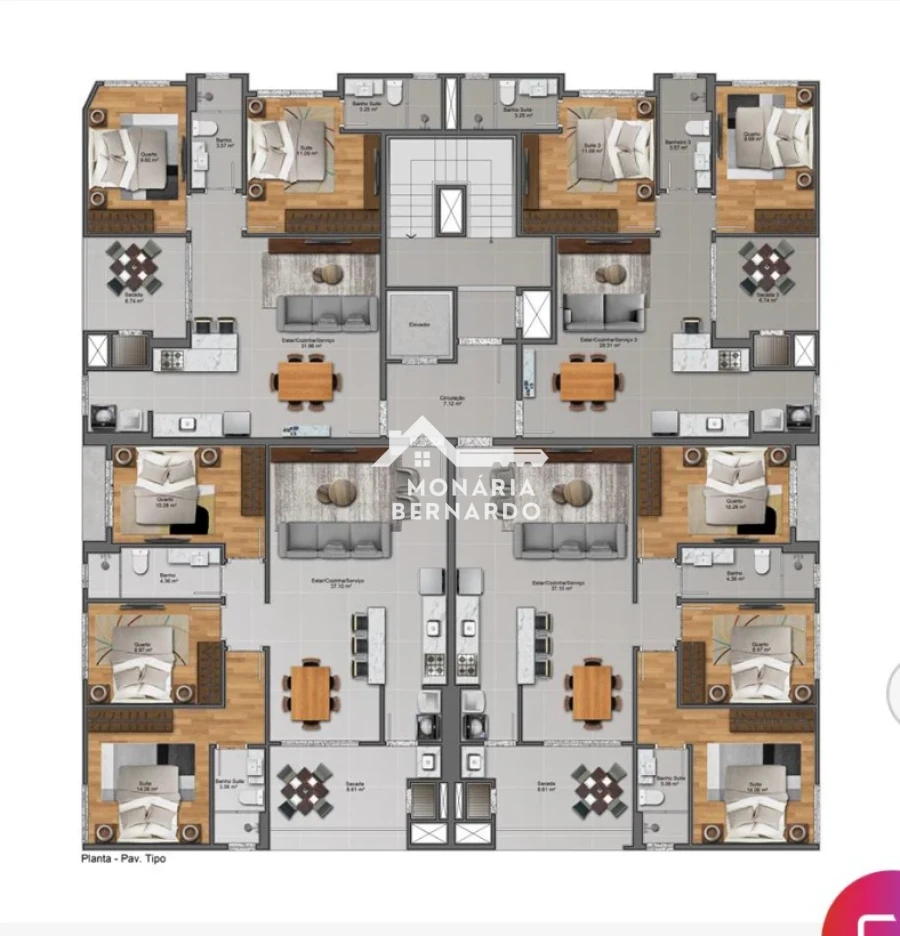 Apartamento em Pedra Branca, Palhoça. 2 quartos, 74m². Imagem 14 de 14