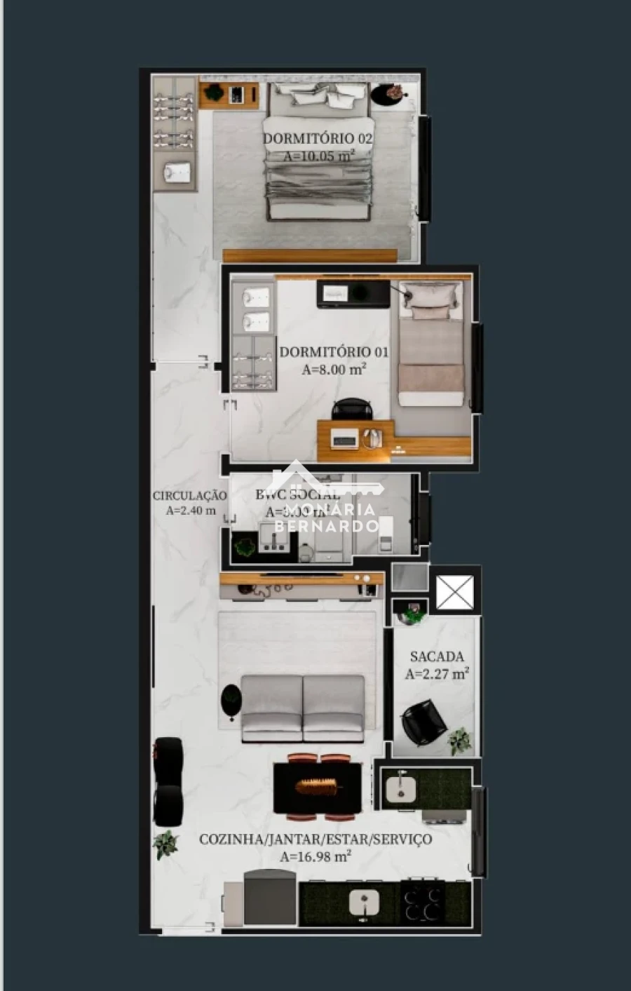 Apartamento em Nova Palhoça, Palhoça. 2 quartos, 49m². Imagem 14 de 15