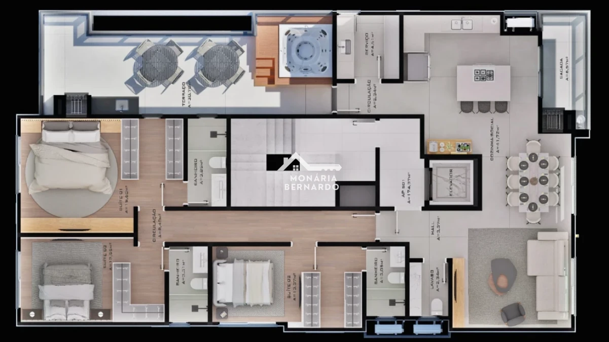 Cobertura em Centro, Palhoça. 3 quartos, 174m². Imagem 17 de 17