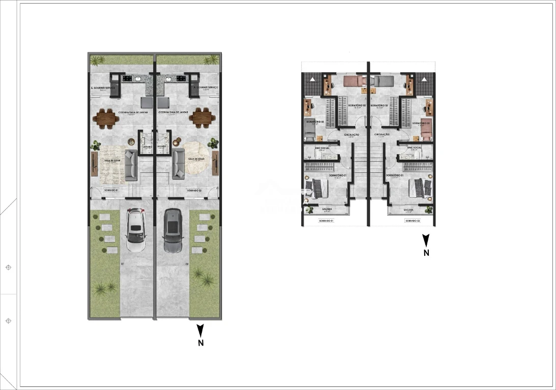 Sobrado Geminado em Nova Palhoça, Palhoça. 3 quartos, 96m². Imagem 21 de 21