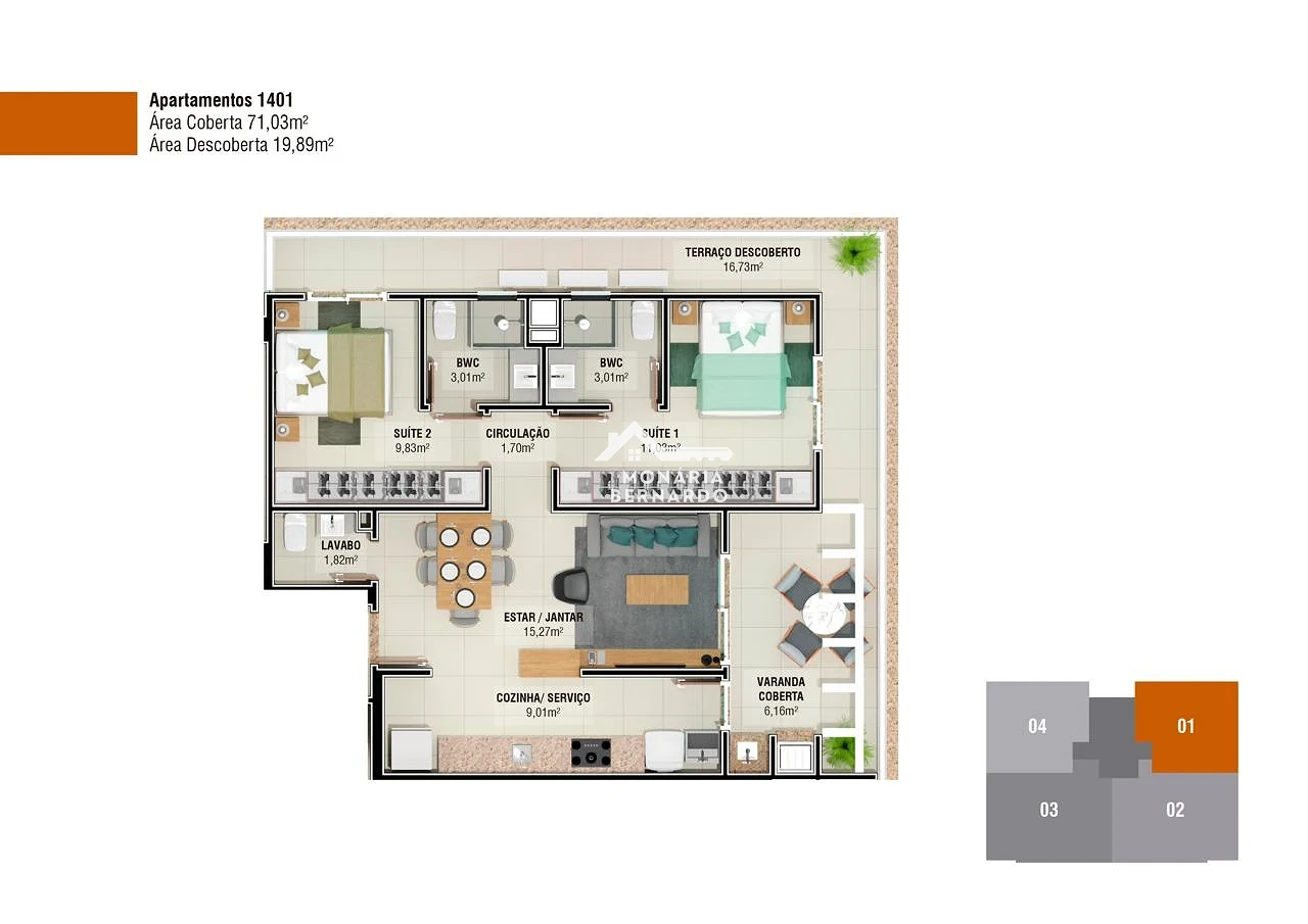 Apartamento em Pagani, Palhoça. 2 quartos, 90m². Imagem 21 de 21