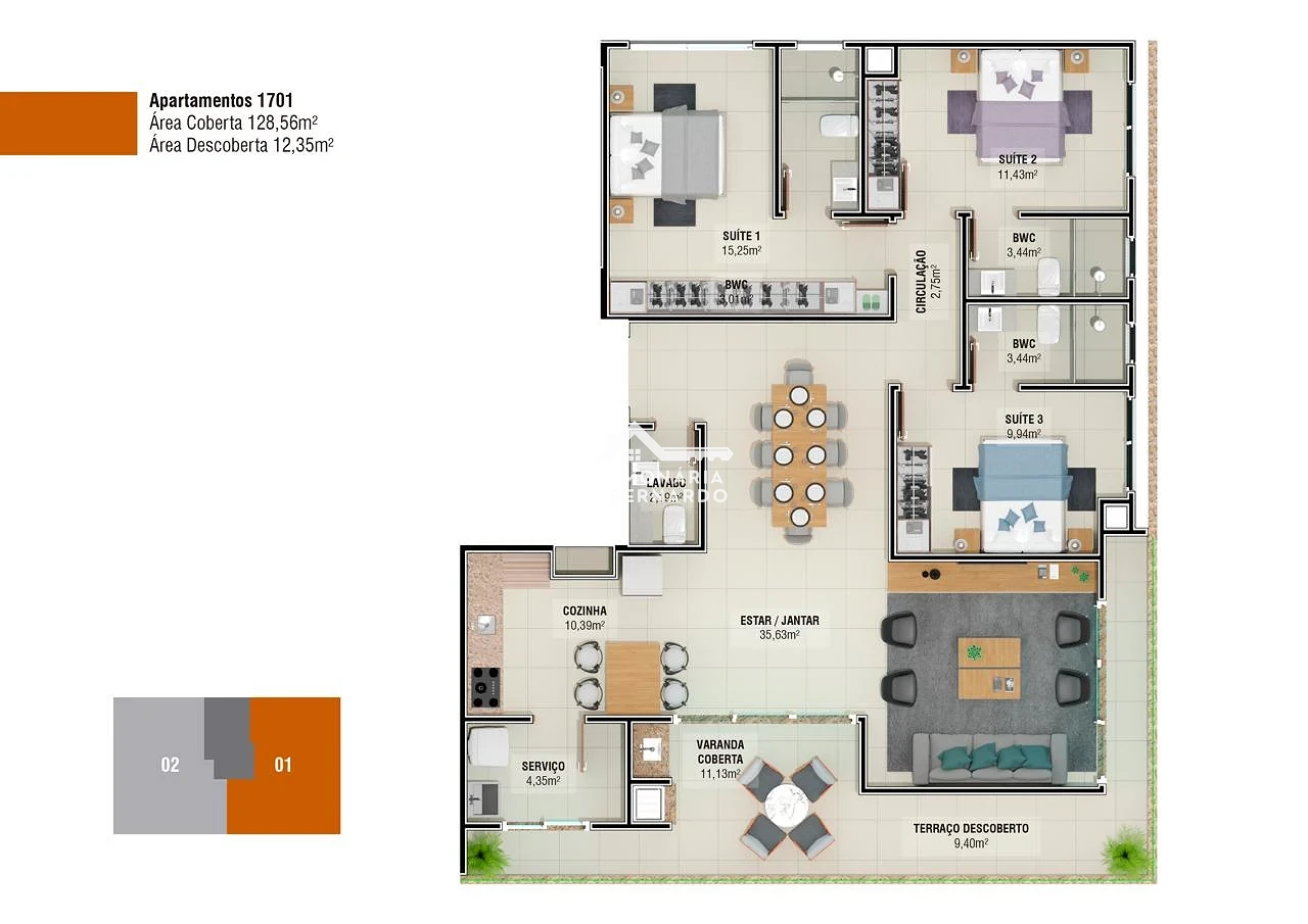 Apartamento em Pagani, Palhoça. 3 quartos, 140m². Imagem 26 de 26