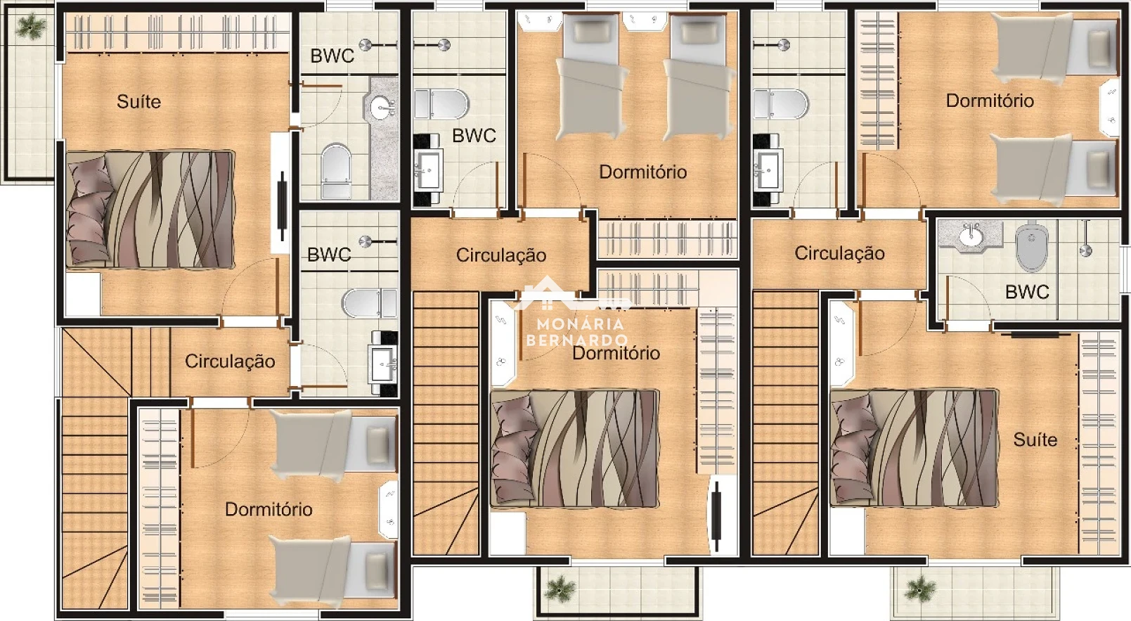 Sobrado Geminado em Bela Vista, Palhoça. 2 quartos, 76m². Imagem 4 de 5