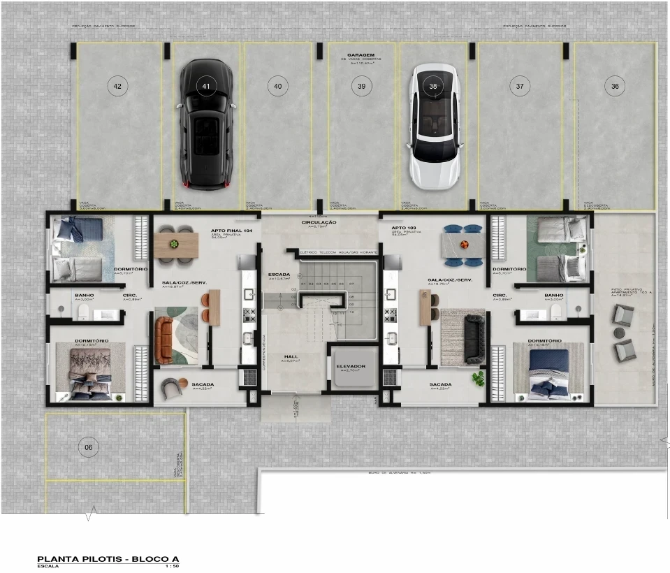 Apartamento em Aririú, Palhoça. 2 quartos, 53m². Imagem 13 de 15