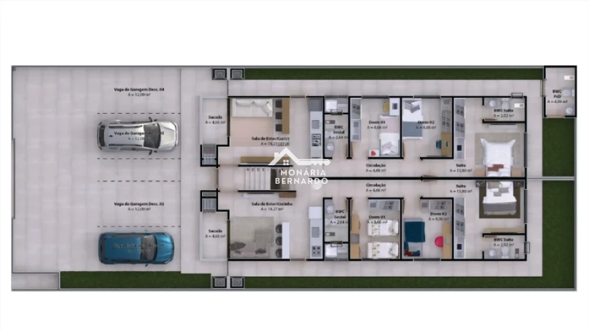 Apartamento em Sertão do Maruim, São José. 3 quartos, 73m². Imagem 16 de 19