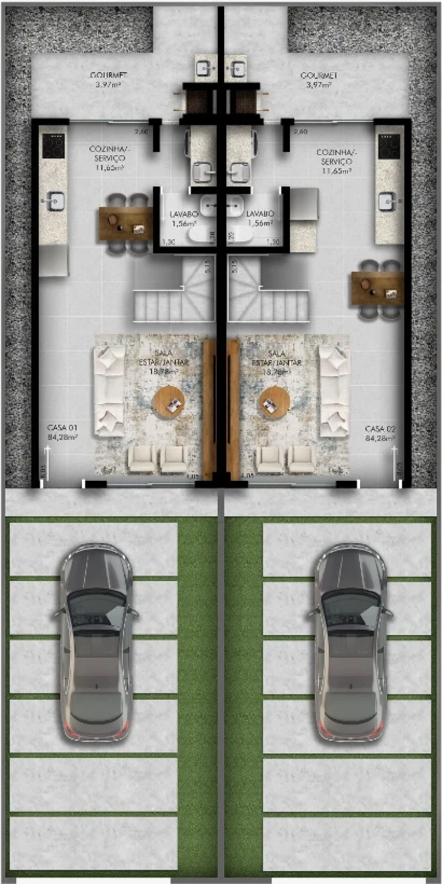 Sobrado Geminado em Bela Vista, Palhoça. 2 quartos, 84m². Imagem 14 de 14