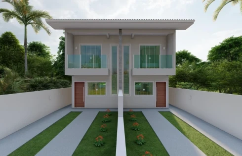 Sobrado Geminado com 2 quartos em Madri, Palhoça