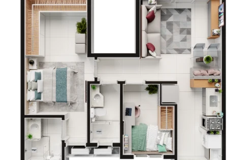 Apartamento em Segismundo Pereira, Uberlândia