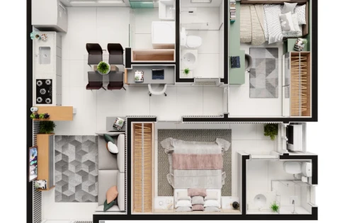 Apartamento em Segismundo Pereira, Uberlândia