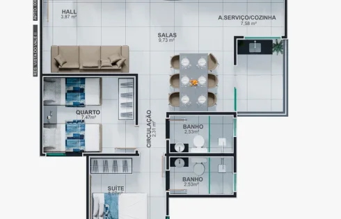 Apartamento em Portal do Vale, Uberlândia