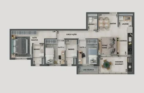 Apartamento em Gávea, Uberlândia