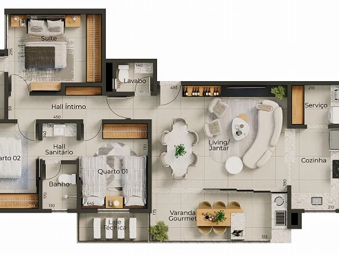Apartamento em Santa Mônica, Uberlândia