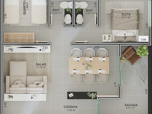 Apartamento em Santa Mônica, Uberlândia
