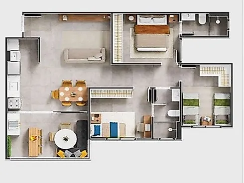 Apartamento com 3 quartos em Copacabana, Uberlândia
