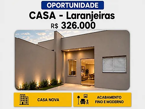 Casa com 2 quartos em Laranjeiras, Uberlândia