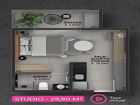Casa com 1 quartos em Tibery, Uberlândia