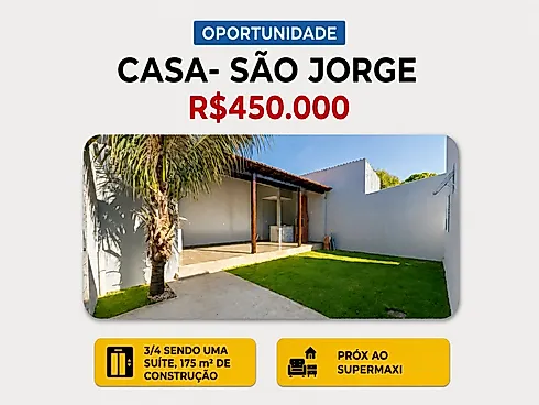 Casa com 3 quartos em São Jorge, Uberlândia