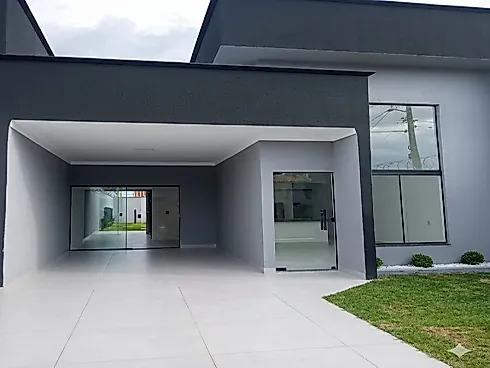 Casa Nova com Arquitetura Moderna no Setor Conde dos Arcos – Aparecida de Goiânia - Casa em Setor Conde dos Arcos Complemento, Aparecida de Goiânia - Foto 2