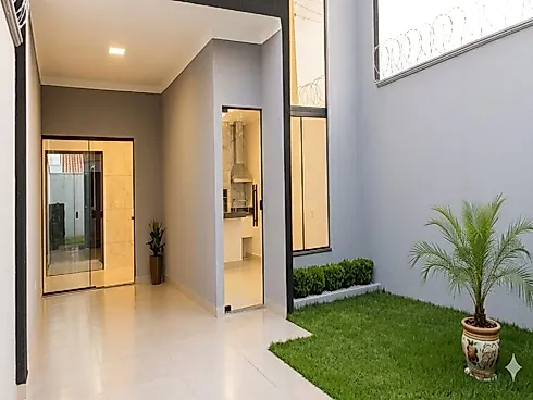 Casa Nova com Arquitetura Moderna no Setor Conde dos Arcos – Aparecida de Goiânia - Casa em Setor Conde dos Arcos Complemento, Aparecida de Goiânia - Foto 3