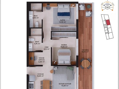 Apartamento em Pedra Branca, Palhoça/SC - Apartamento em Pedra Branca, Palhoça - Foto 5