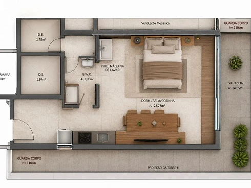 Studio em Pedra Branca, Palhoça/SC - Foto 6