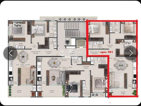 Apartamento em Bombas, Bombinhas