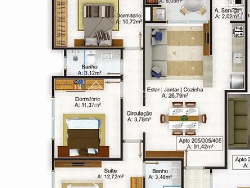 Apartamento em Bombas, Bombinhas